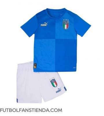 Italia Primera Equipación Niños 2022 Manga Corta (+ Pantalones cortos)